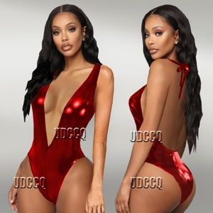 Metallic One Piece Body Suit
